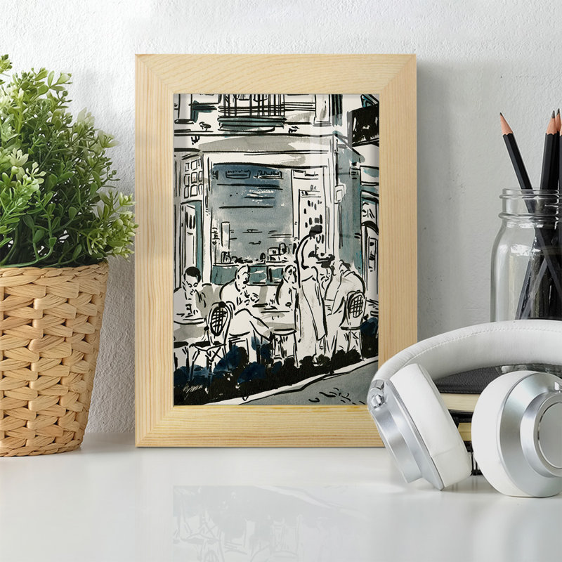 «AUCoin de Larue III», reproduction d'un seul cadre, H 6 po x l 4 po x P 1 po, Encadré naturel