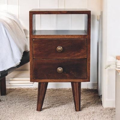 30cm W Solid Wood Bedside Table