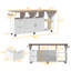 Expandable Garage Workbench With Locking Casters