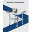 Mobile Stainless Steel Work Table with Removable Splash Guard & Locking Wheels-122558100