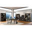 Bibliothèque en bois massif + chocolat - 6 pieds, pour la décoration de bureau à domicile, 72 po x 49 po 13,5 po, pied de conception traditionnelle 129 lb