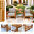 Acacia Wood Outdoor Loveseat With Cushions