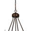 Luminaire suspendu en forme d'ours rustique en bronze bruni à 4 lumières de 24 po avec abat-jour en verre ambré Bozeman, luminaire suspendu pour table de salle à manger, cuisine, entrée, chambre à coucher, îlot, vestibule-38719415