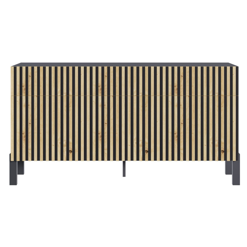 154cm Sideboard, Black