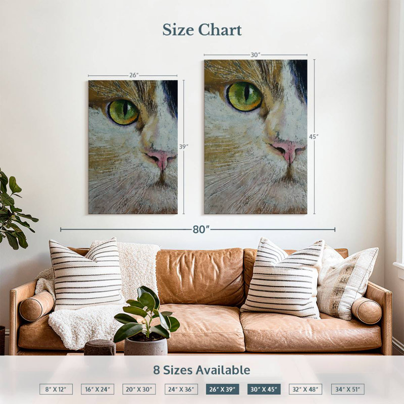 Brampt Calico Cat, 39" H x 26" W