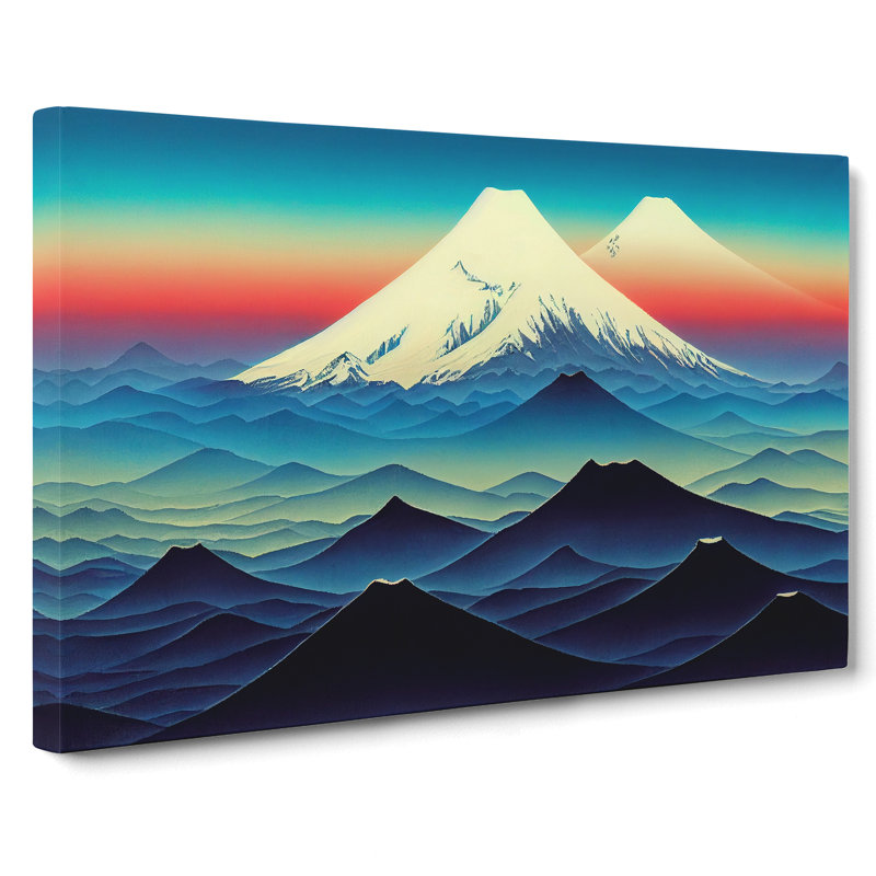 A Japanese Mountain Sunset Vol.4 - Wrapped Canvas, 40cm H x 60cm W x 3cm D