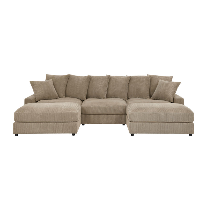 Reversible Modular Corner Sectional with Ottoman