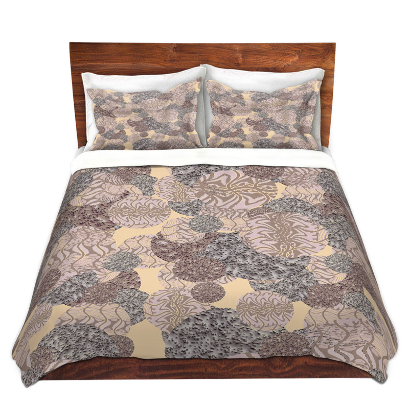Ensemble de housse de couette simple DiaNoche en microfibre par Susie Kunzelman - Spinners gris