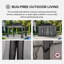 Pavillon de jardin robuste à toit rigide 10 pi x 12 po avec moustiquaire et poutres apparentes SUNJoy