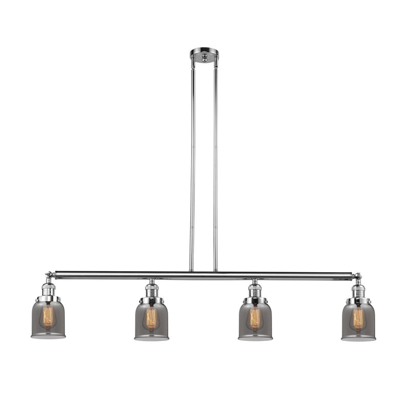 Keech 4 - Light Kitchen Island Pendant, No Bulb Included, Plated Smoked