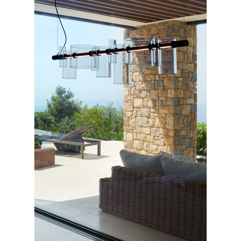 Dancing 2 - Light LED Pendant, Colorful, Smokey Gray
