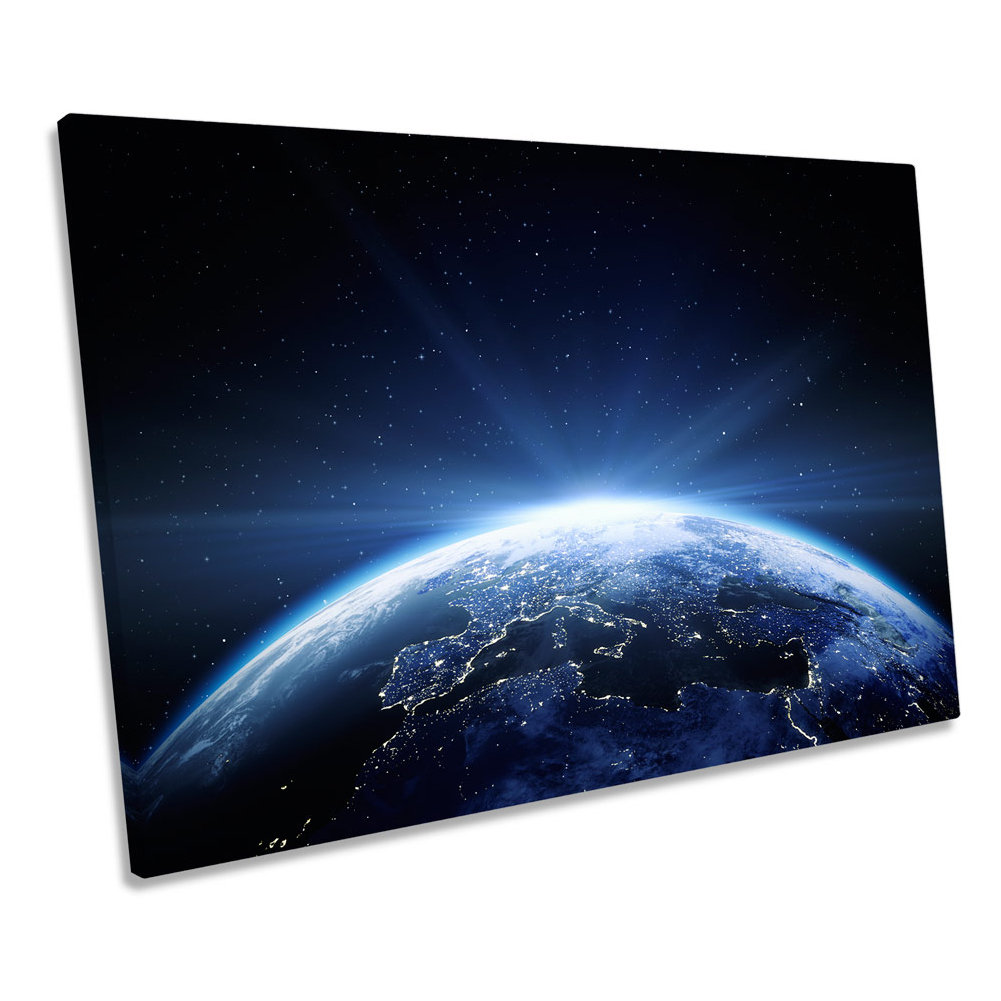 Planet Earth Space Astronomy - Wrapped Canvas Print