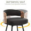 Windsor Mid-Century Swivel Bar Stools With PU Seat And Bentwood Back – Metal Frame-453626691