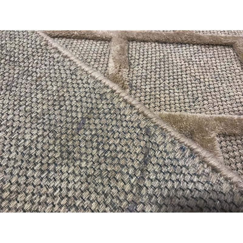 Wool Geometric Area Rug, Rectangle 5'9" x 8'9"