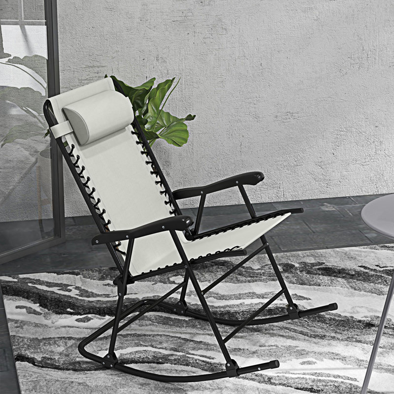 Ensemble de chaises berçantes d'extérieur 2 pièces, ensemble de chaise berçante pliable