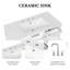 Meuble-lavabo simple sur pied 36 po avec comptoir en céramique, tiroirs et tablette réglable-227012835