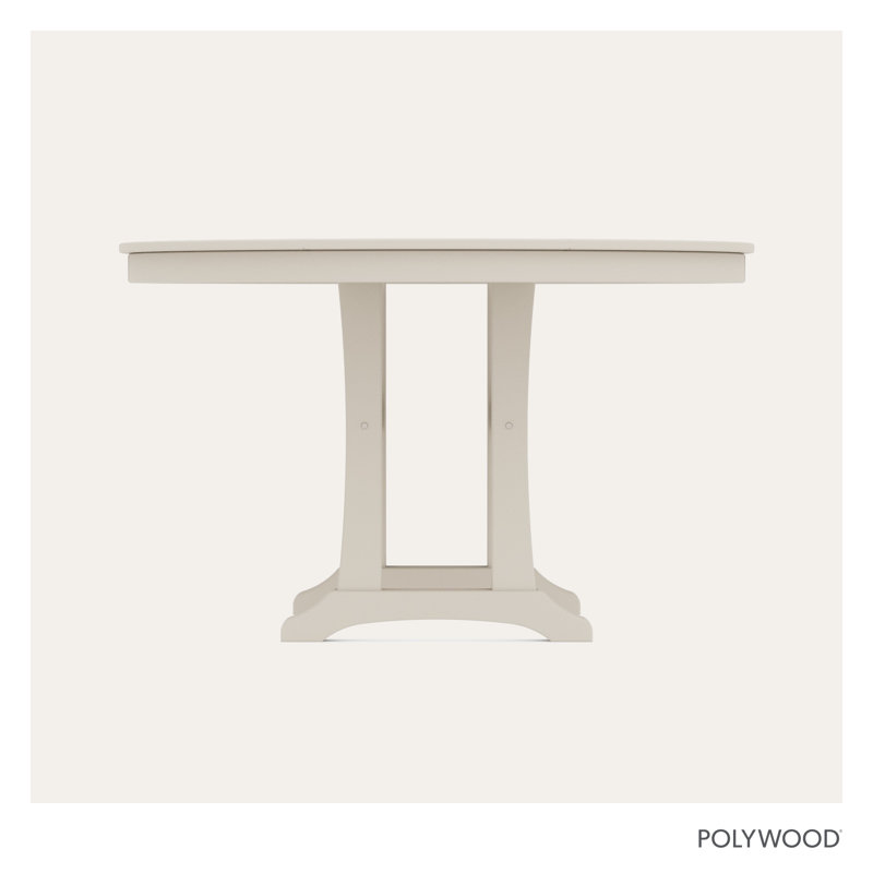 Nautical Trestle 48" Round Dining Table, Sand