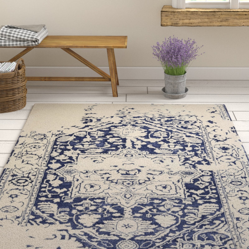 Emerfield Hand Tufted Oriental Indoor Rug, Rectangle 9' x 12'