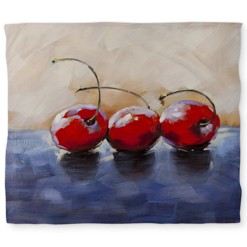 Three Cherries Blue Duvet Cover | Stylish Home Decor