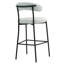 Tabouret de bar 26 po à hauteur de comptoir avec housse en tissu Teddy et îlot de cuisine avec base thermolaquée et repose-pieds-423602155