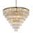 27-Light gold iron chandeilier with a clear crystal accents.-408066030-408066029-408066028
