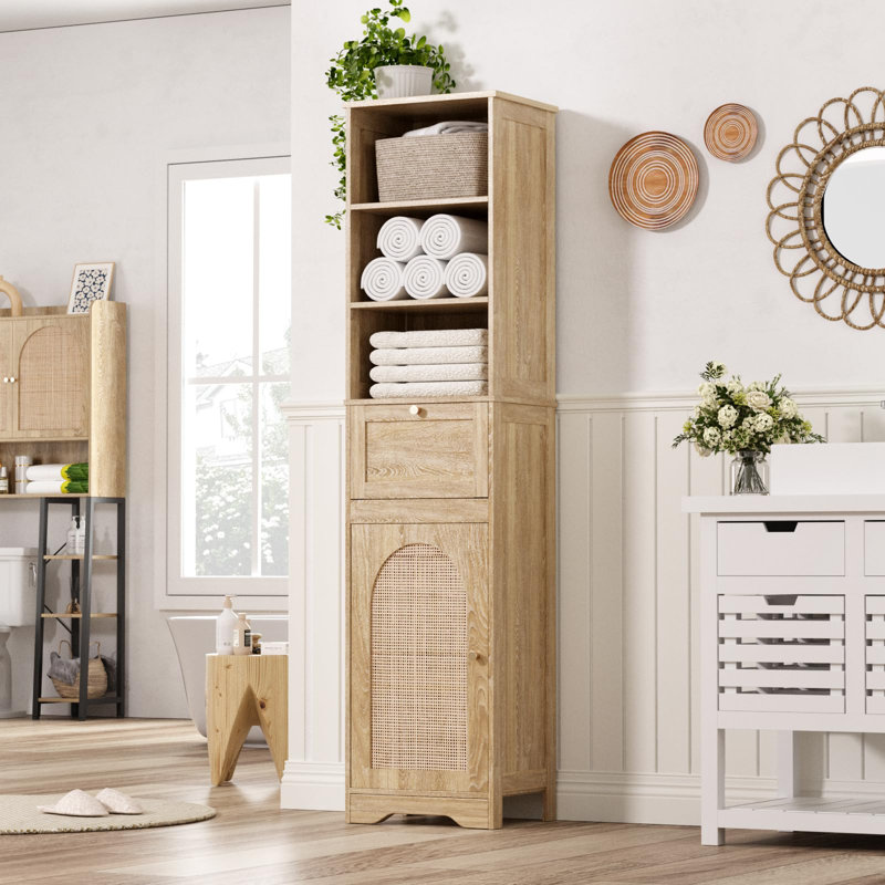 Armoire de rangement 67 po H, Naturel