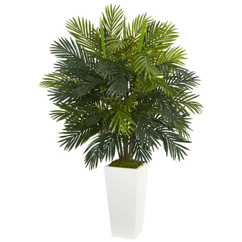Plante de palmier artificielle 29,75" en pot de fleurs, 28"