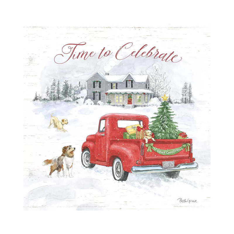 Farmhouse Holidays VIII by Beth Grove - Wrapped Canvas Print, 66.04 cm H x 66.04 cm W x 1.91 cm D