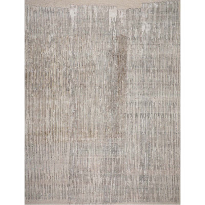 Handmade Linen and Wool Area Rug