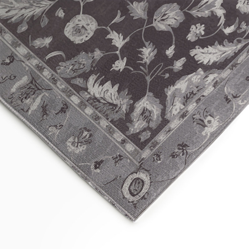 Tapis gris d'intérieur et d'extérieur Tabriz, Rectangle 5 pi x 7 pi