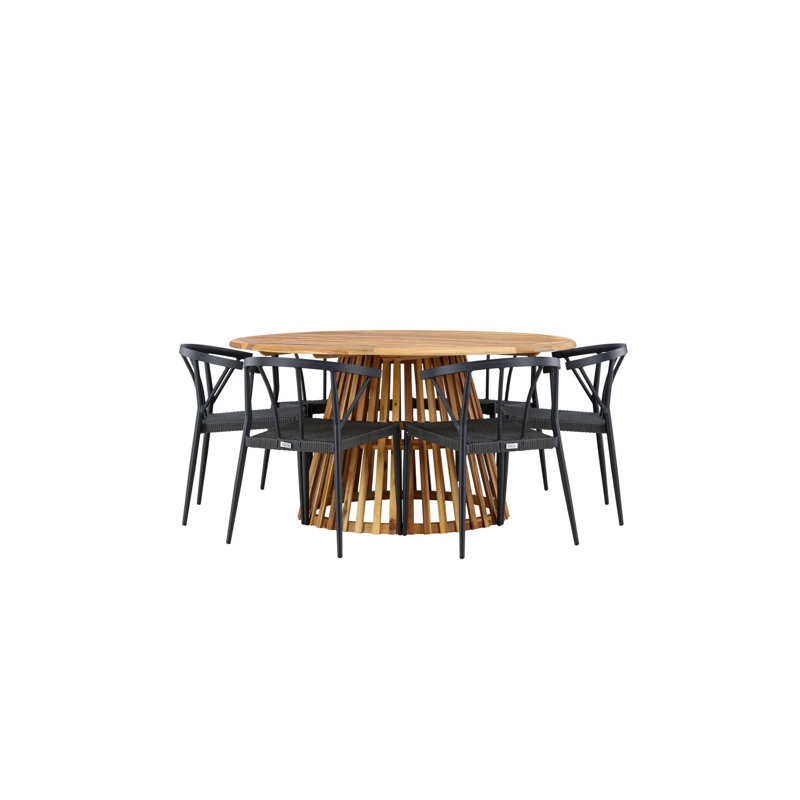 Gosford 6 - Person Patio Dining Set Round Table