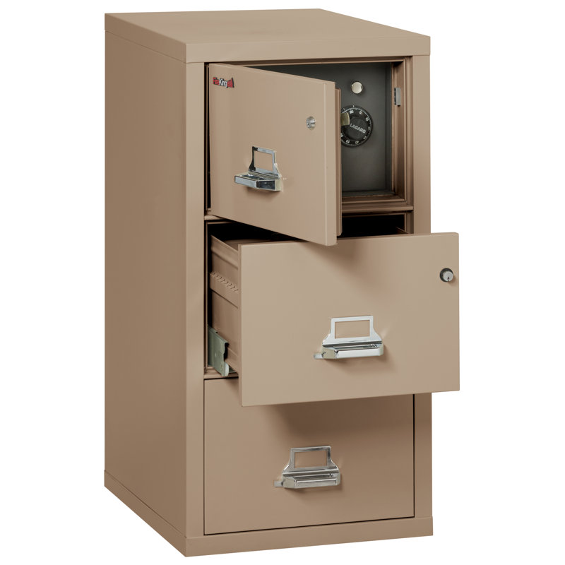 Legal 20.8125'' Wide 3 -Drawer Steel File Cabinet, Taupe, Parchment