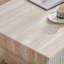 Table basse avec plateau en faux marbre, table basse avec tiroir cannelé, table basse
