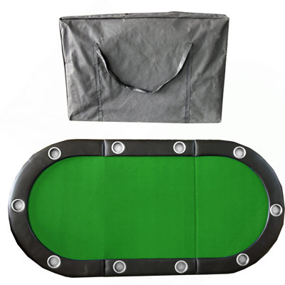Folding Poker Table Top For 10 Players Tri-Fold Texas Holdem Blackjack Casino Game Tabletop