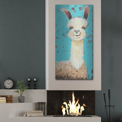 "Llama Sue" par Lucia Stewart sur métal