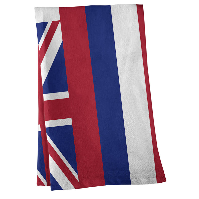 Serviette de thé à drapeau hawaii, Sergé de coton
