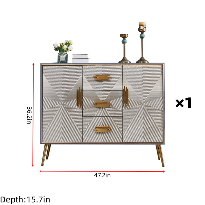 Modern Luxury Accent Cabinet Accent Cabinet, 36.2" H x 47.2" W x 15.7" D