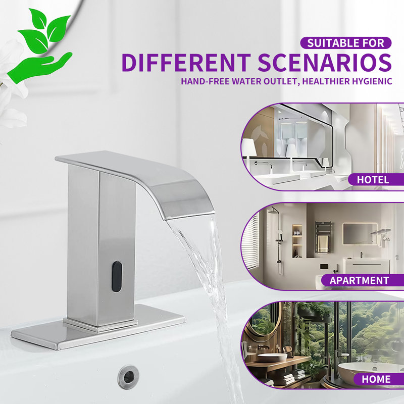 Single-Hole Bathroom Faucet with Drain Assembly, Brushed Nickel