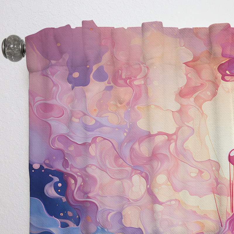Rederie rose lumineux Redrick I - Rideau moderne - Velours obscurcissant - 1 panneau, L 52 po x L 84 po