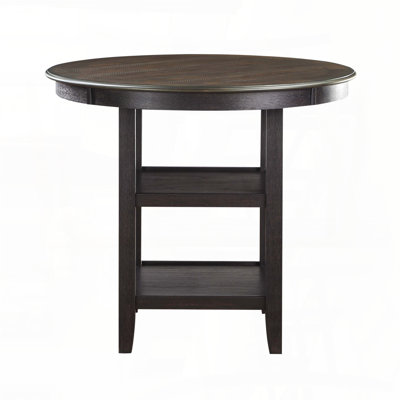 Table à hauteur de comptoir avec tablettes - finition noire