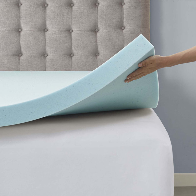 Hypoallergenic 3-Inch Cooling Gel Memory Foam Mattress Topper With Removable And Washable Cooling Cover, Twin
