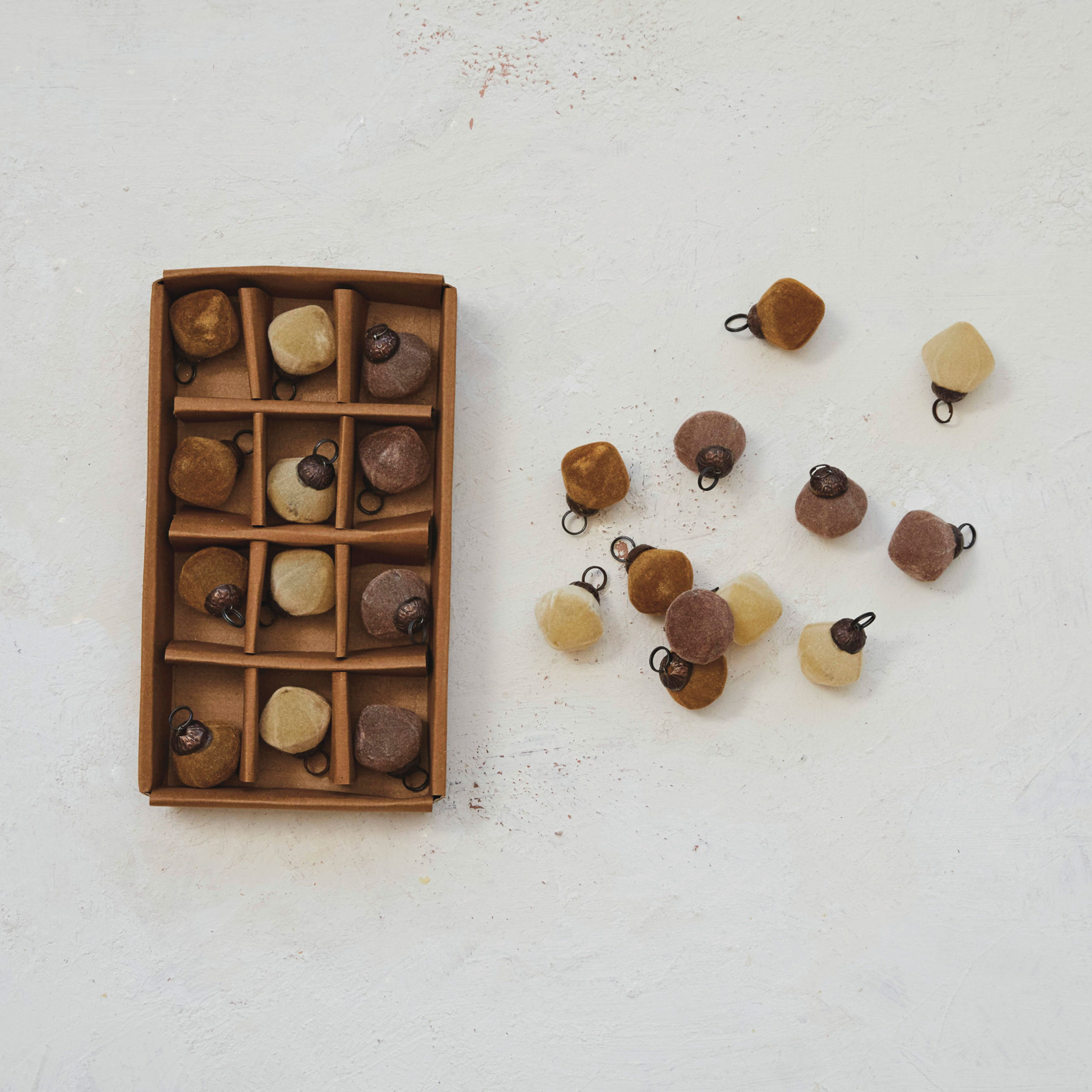 The Holiday Aisle® Boxed Flocked Glass Ornaments | Wayfair