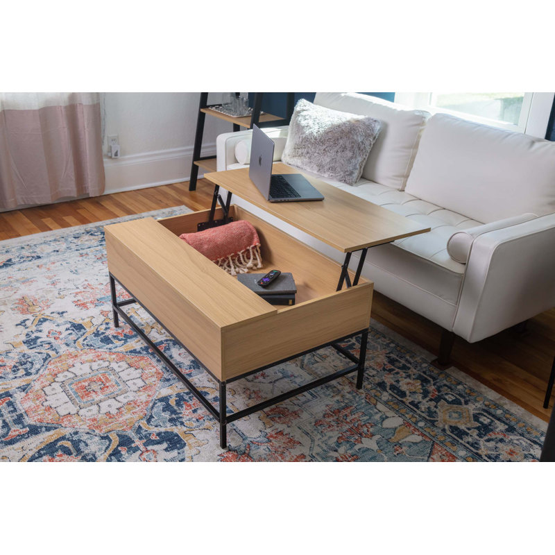 Lift Top 4 Legs Coffee Table with Storage