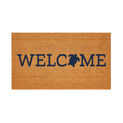 Coastal Coir Mat Welcome Turtle 28x16"