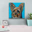 «Yorkie On Blue» par Carolee Vitaletti, art mural sur toile-621482559