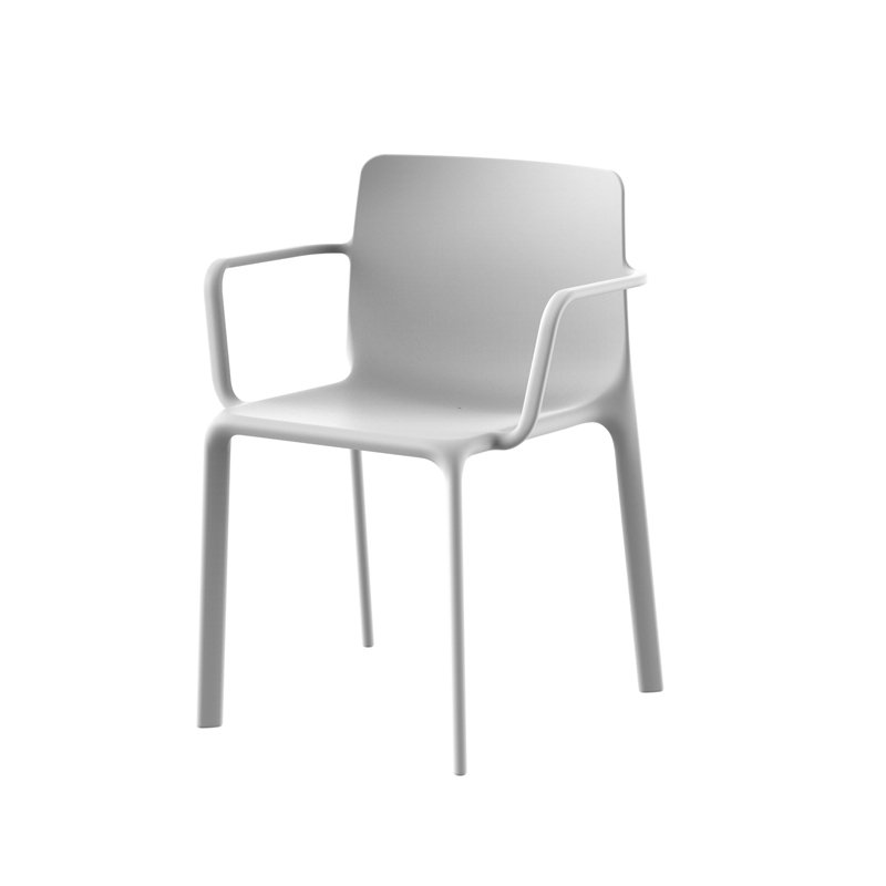 Kes Stacking Patio Dining Chair, White