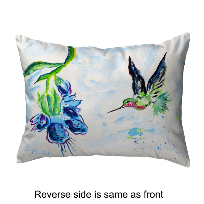  Coussin lombaire intérieur / extérieur Hovering Hummingbird
