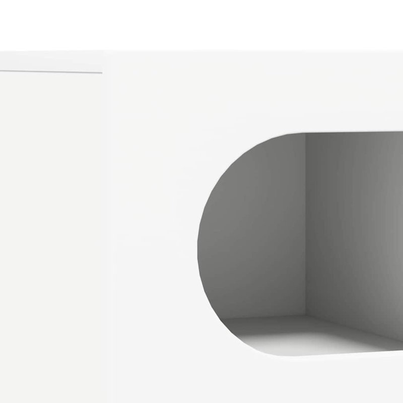 Unfinished TV Stand, 40cm H x 60cm L x 35cm W, White
