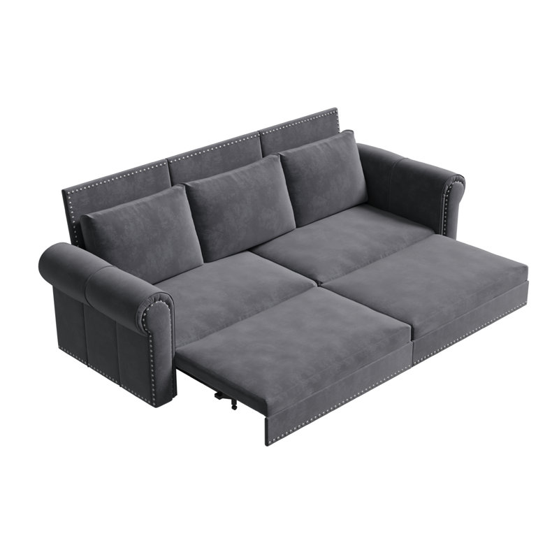 Canapé-lit convertible 94 po, Gris