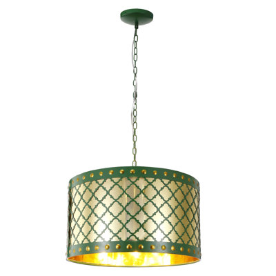 Luminaire suspendu tambour en métal 3 lumières Humboldt